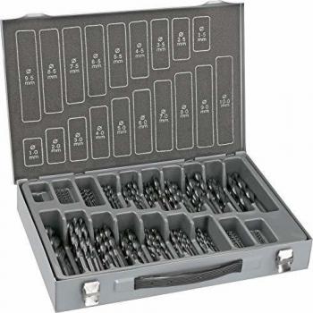 Fortis D338N Caja de Brocas HSS 1-10mm 170 Unidades