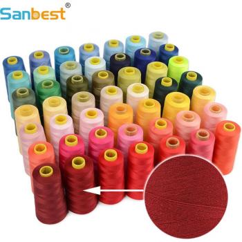 Sanbest 100% Polyester Sewing Thread 3000 Yards for Overlocking