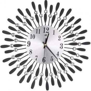 Reloj de pared grande con diseño 3D y diamantes