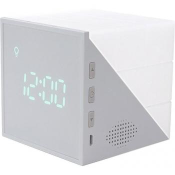 Multifunctional Cartoon Square Night Light Clock with Voice Thermometer