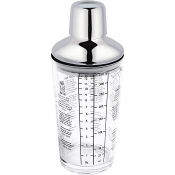 Clear Cocktail Shaker with Integrated Scale