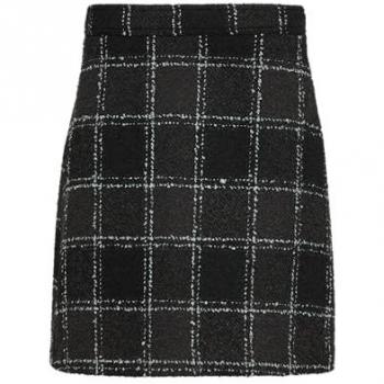 S.Oliver Eleganter Bouclé-Minikilt mit Karos