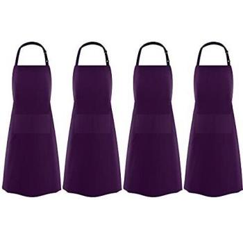InnoGear 4 Pack Unisex Kitchen Apron with Pockets, Adjustable for Home and Restaurant