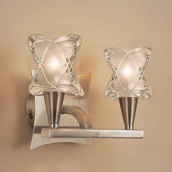 Applique 2 Luci G9 Rosa Ottone Antico