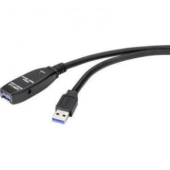 Cavo USB 3.2 Gen 1 Attivo 20 m Nero con amplificazione del segnale