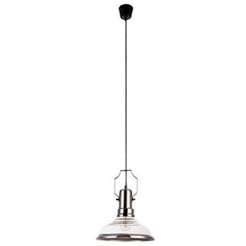 Lampada a sospensione in vetro stile vintage con faretto