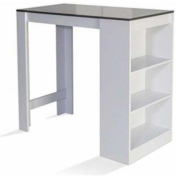 Table haute IDMarket avec rangement pour 2 à 4 personnes