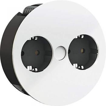Bachmann Twist 931.250 Prise encastrable 2x (blanc mat)