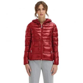 Centogrammi Radiant Red Ultra Light Down Jacket with Hood
