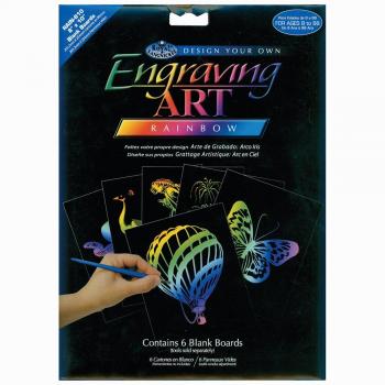 Royal & Langnickel Engraving Art Rainbow 8 x 10 inch Blank Board (6 Pack)