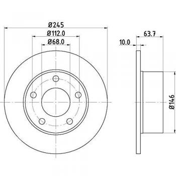 HELLA 8DD 355 102-801 Bremsbelag