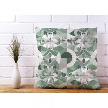 Geometric Pastel Green Pillow 60cm x 60cm