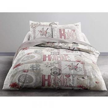 Housse de Couette 220x240 cm avec 2 Taies d’Oreiller 100% Coton