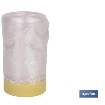 Cinta Crepe 80° con Lámina Plástica – Rollo 60 × 22,5 m