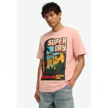 Camiseta de Algodón Superdry para Hombre Rosa XL