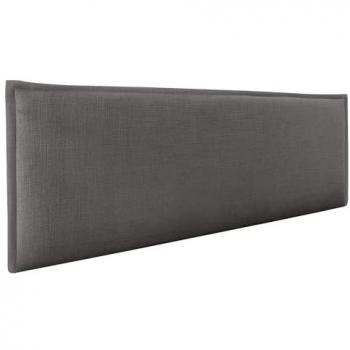 Cabecero de Lino Natural con Ribete (160x50cm, Gris Oscuro)