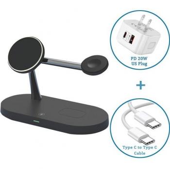 Cargador Inalámbrico Integral: iPhone 12 Pro Max + Apple Watch + AirPods