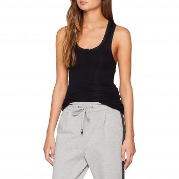 Schwarzes Damen-Tanktop Urban Classics mit Knopf