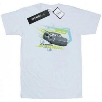 T-shirt Disney Cars Jackson Storm da donna in cotone bianco