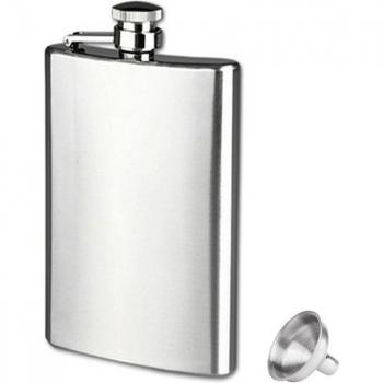 Flasque de voyage 18 oz en acier inoxydable, avec couvercle à 9 tours et entonnoir 8 L