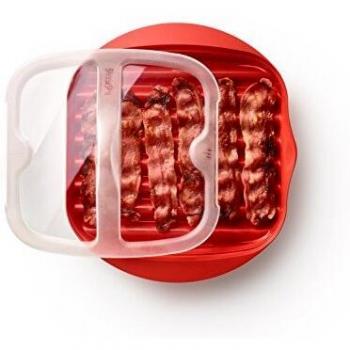 FireLite Red Microwave Dish with Cover – 28×24.9×5.8 cm