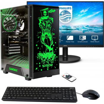 Multimedia Rockstar HYRICAN SET02161 – Full‑PC mit 27 Philips Monitor, Windows 11 Home, 16 GB RAM, 1000 GB