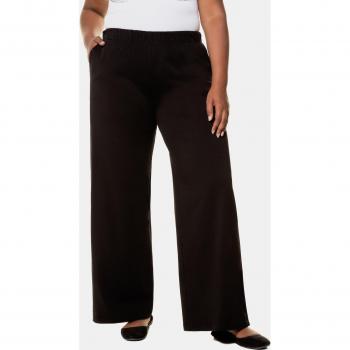 Pantaloni comodi in jersey, Donna, Nero, Taglia: 48C/50C