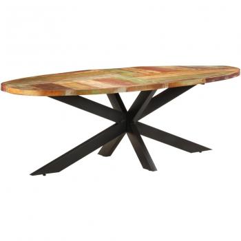 Piatto di tavola vitaXL 240x100x75 cm legno massello rinnovato