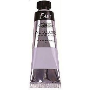 Peinture à l'huile fine en tube blanc de titane 45ml