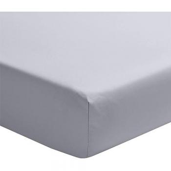 Drap-housse en satin de coton Palazzo Argent 90x200 cm