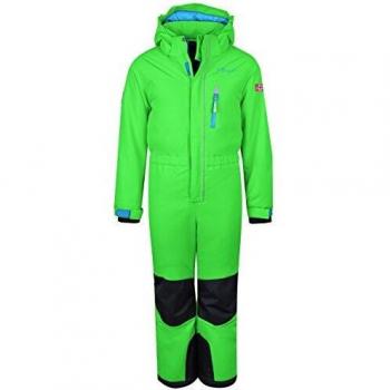 Trollkids Traje Impermeable de Esquí para Niños Isfjord, Color Turquesa Brillante, Talla 8 años