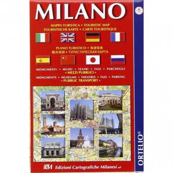 Milano turistica. Mappa turistica, monumenti, musei, teatri, taxi, parcheggi e trasporti pubblici. Ediz. multilingue