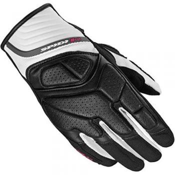 Guanti Moto Donna in Pelle Spidi S-4 LADY Nero Bianco Taglia L