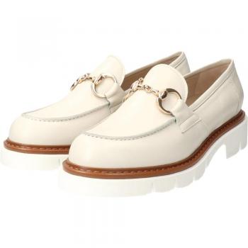 Scarpe femminili suola carrarmata W41604 in bianco sporco – Corso Romanove