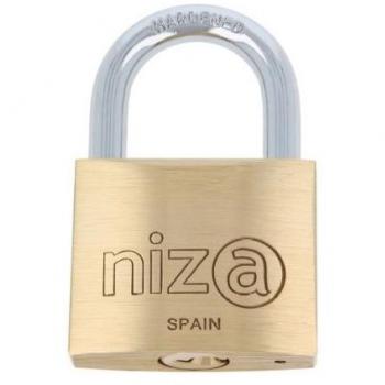 Candado Niza An-25 con Acabado Mate en Latón