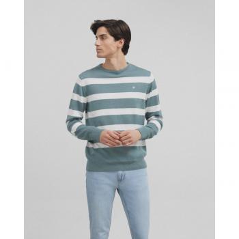 Jersey náutico azul gris para hombre