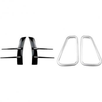 Paquete de accesorios de coche 4 piezas: alerón delantero, cuchillos laterales y cubiertas de aire acondicionado