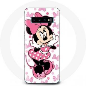 Protector de Móvil Samsung Galaxy S10: Minnie Mouse, Rosa y Personaje Dibujado