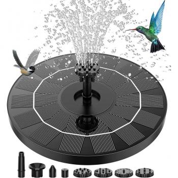 Fuente de Jardín con Energía Solar para Atraer Pájaros