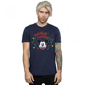 T-shirt Mickey Mouse avec lumières de Noël pour homme