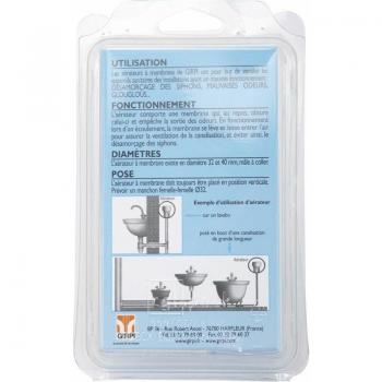 Aérateur à membrane PVC blanc 32 mm – XAERA32 (Girpi)