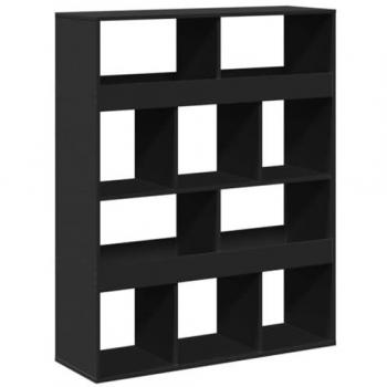 VidaXL Black Engineered Wood Bookcase 100x33x125.5 cm
