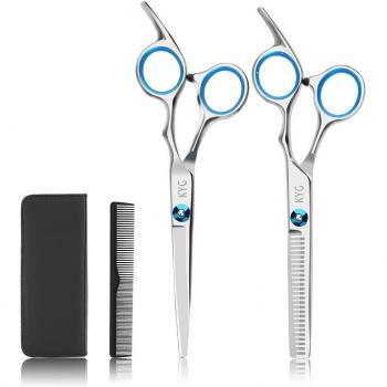KYG 6,7 Zoll Haarschneideset – Doppel‑Scharfe Scheren + Effilierschere