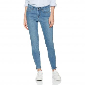 VERO MODA Vmseven Nw Slim Zip Ankle J Gu200 Noos, Jeans Mujer, Azul (W26/L32)