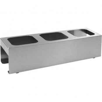Bordereau de maintien pour doseurs carrés Schneider 40x13x10 cm, teinte argentée