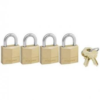 Master Lock 20 mm Brass Padlocks (Set of 4)