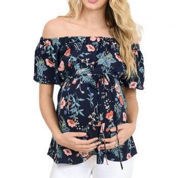 Stylish Maternity Floral T-Shirt