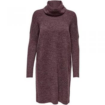 Robe Rouge en Maille, Manches 3/4, Col Bénitier – Ula