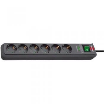 Zócalo de extensión contra sobretensiones Eco-Line 6 vías 1,50 m