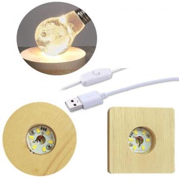 Base de Luz LED para Adornos de Resina